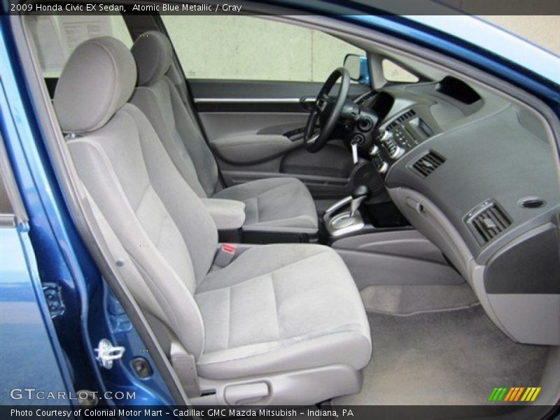 Atomic Blue Metallic / Gray 2009 Honda Civic EX Sedan
