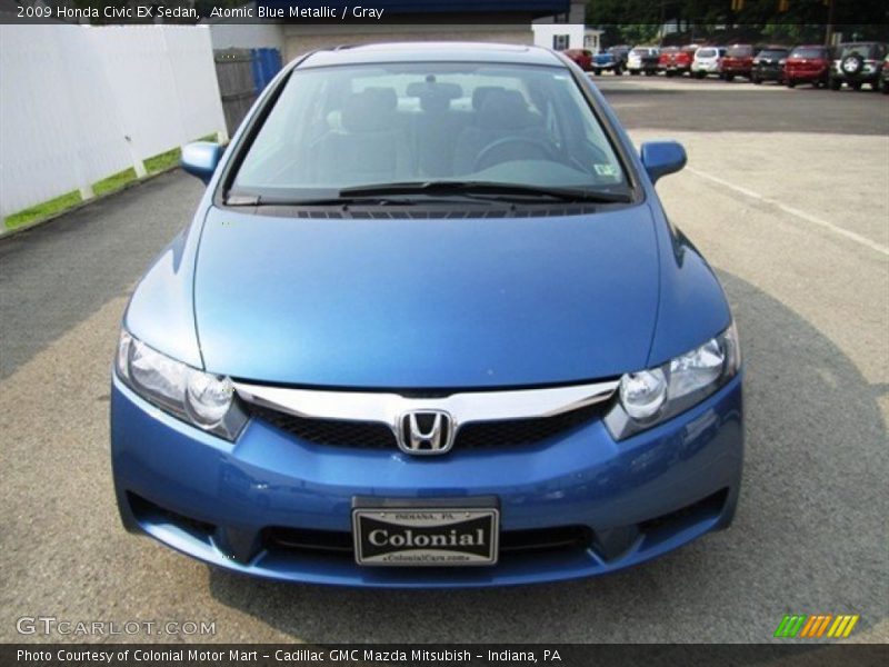 Atomic Blue Metallic / Gray 2009 Honda Civic EX Sedan