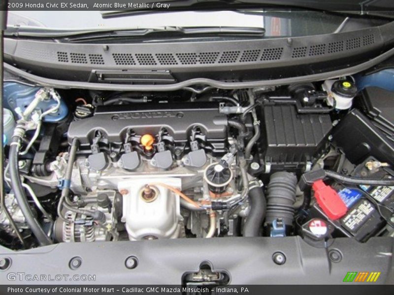 Atomic Blue Metallic / Gray 2009 Honda Civic EX Sedan