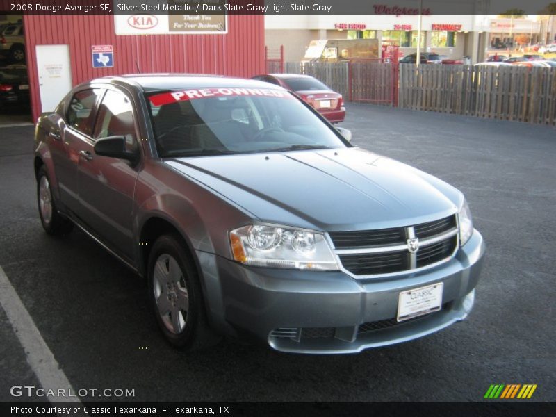 Silver Steel Metallic / Dark Slate Gray/Light Slate Gray 2008 Dodge Avenger SE
