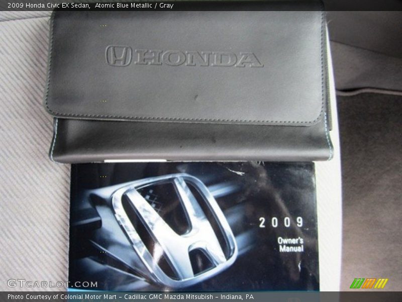 Atomic Blue Metallic / Gray 2009 Honda Civic EX Sedan