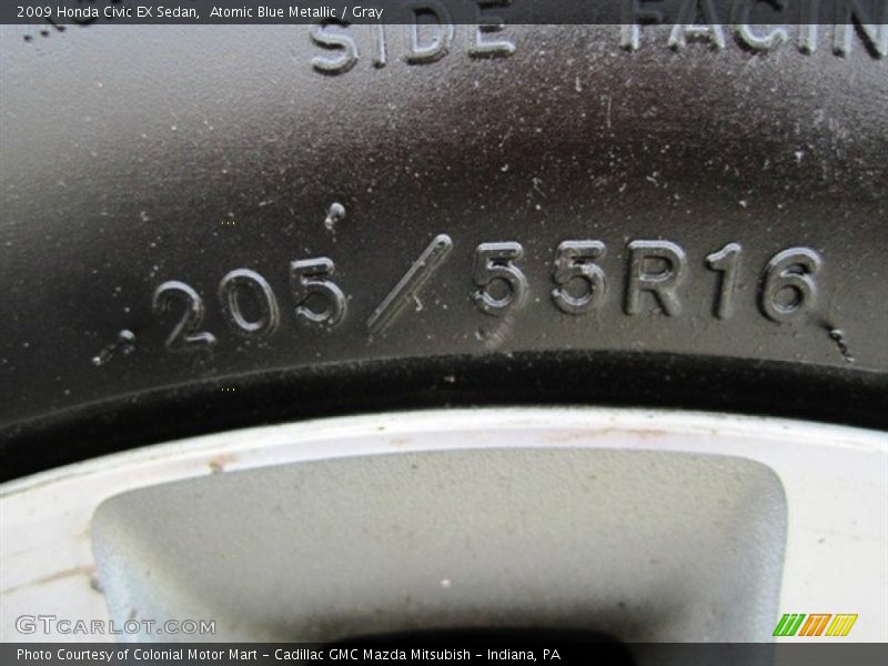 Atomic Blue Metallic / Gray 2009 Honda Civic EX Sedan