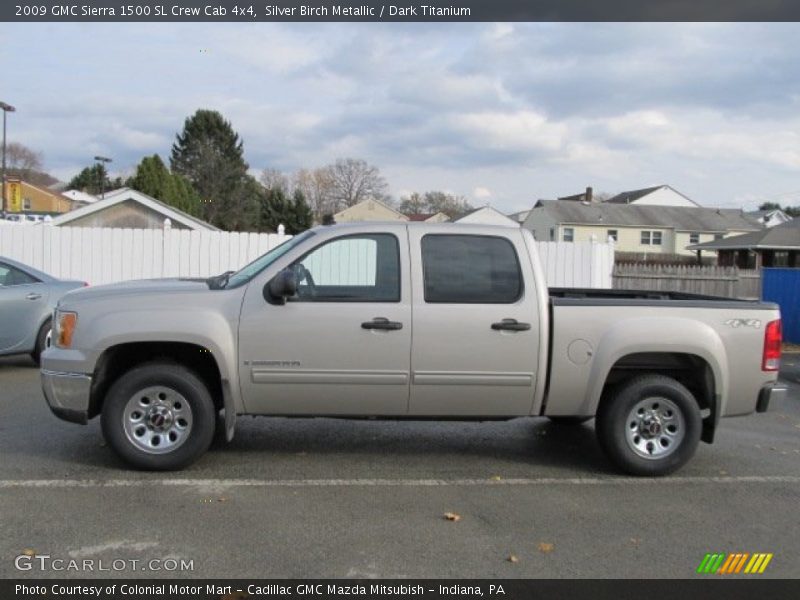 Silver Birch Metallic / Dark Titanium 2009 GMC Sierra 1500 SL Crew Cab 4x4