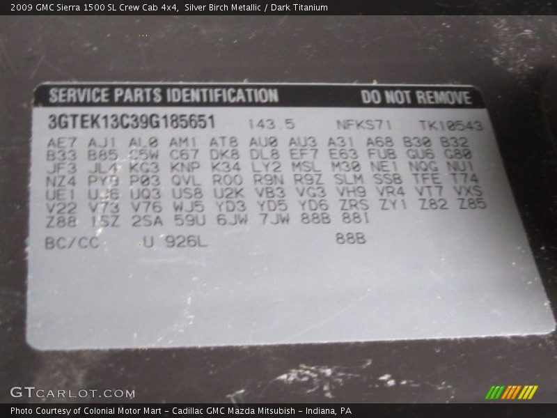Silver Birch Metallic / Dark Titanium 2009 GMC Sierra 1500 SL Crew Cab 4x4