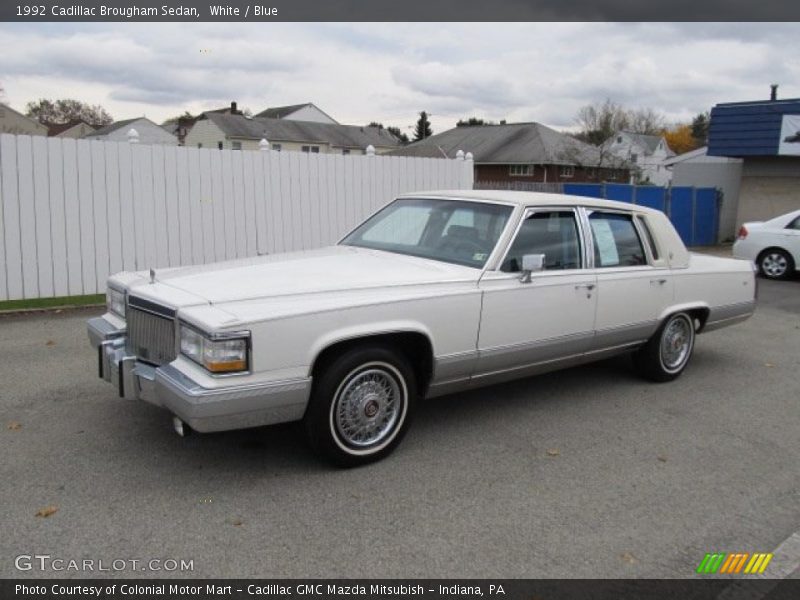 White / Blue 1992 Cadillac Brougham Sedan