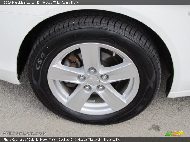 Wicked White Satin / Black 2009 Mitsubishi Lancer ES