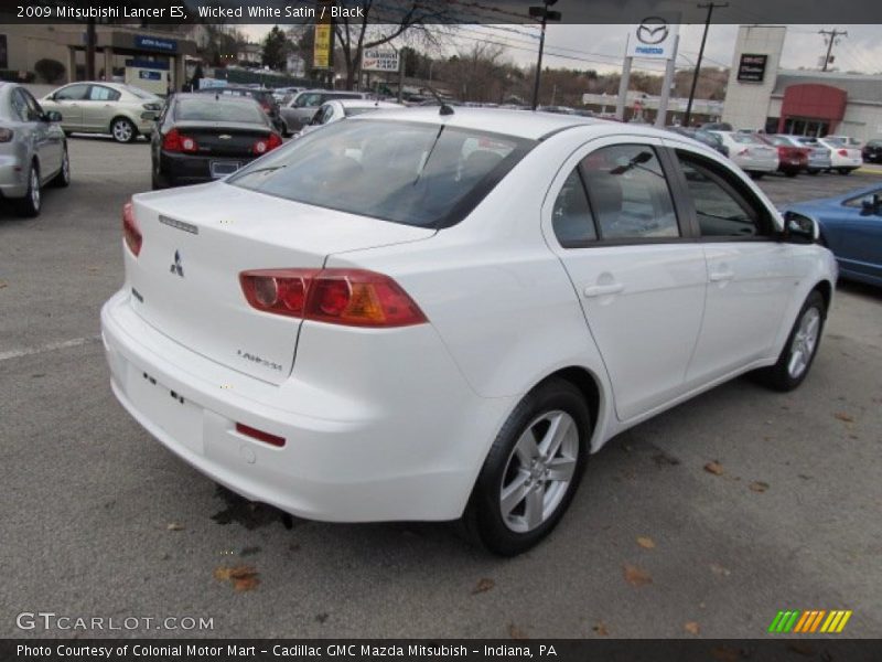 Wicked White Satin / Black 2009 Mitsubishi Lancer ES