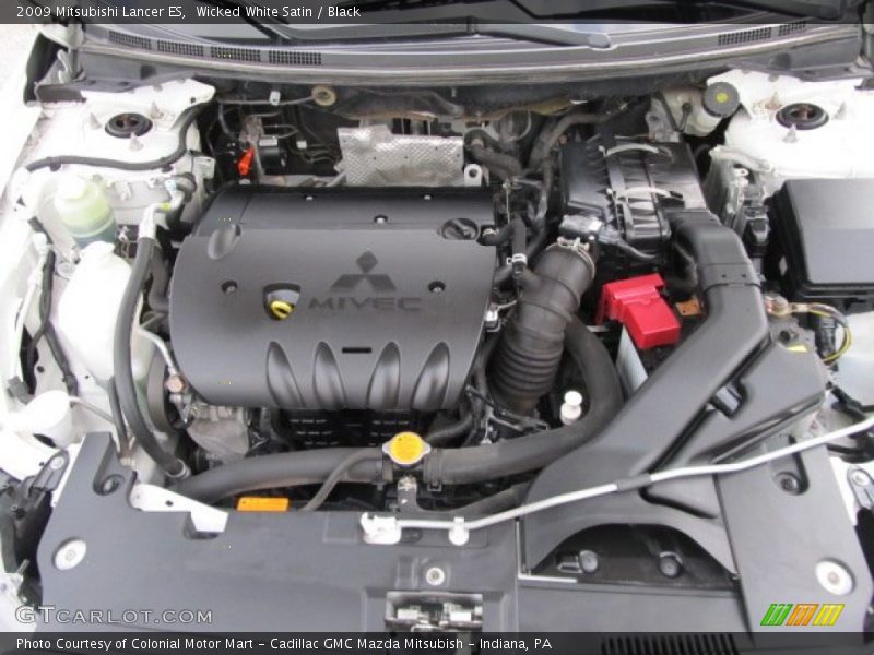 Wicked White Satin / Black 2009 Mitsubishi Lancer ES
