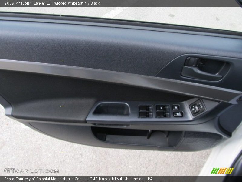 Wicked White Satin / Black 2009 Mitsubishi Lancer ES