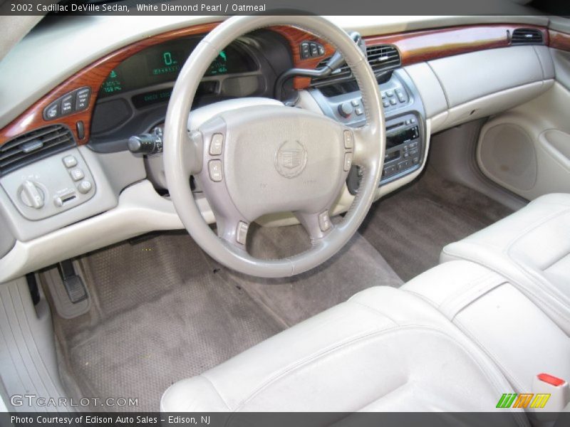 White Diamond Pearl / Oatmeal 2002 Cadillac DeVille Sedan