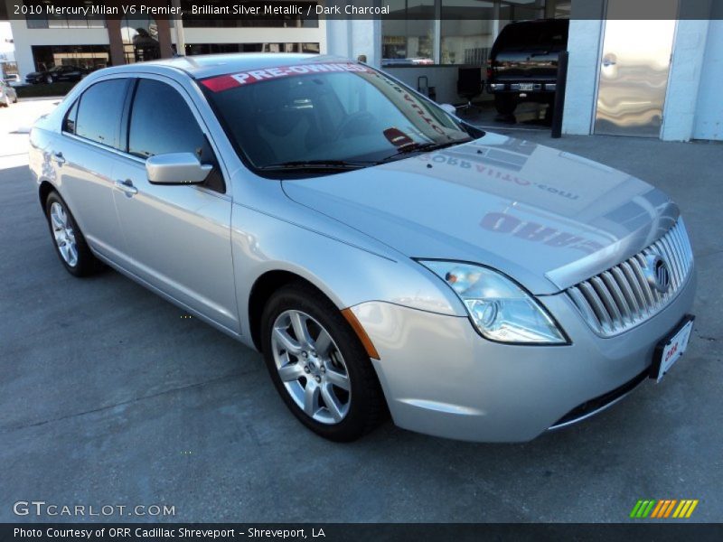 Brilliant Silver Metallic / Dark Charcoal 2010 Mercury Milan V6 Premier