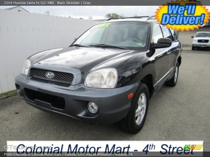 Black Obsidian / Gray 2004 Hyundai Santa Fe GLS 4WD