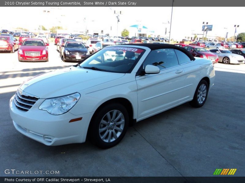 Stone White / Dark Slate Gray 2010 Chrysler Sebring Touring Convertible