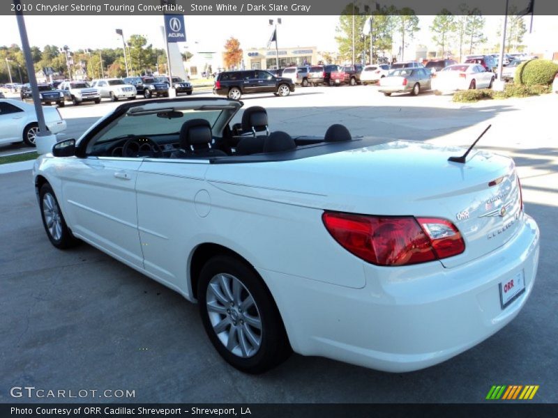 Stone White / Dark Slate Gray 2010 Chrysler Sebring Touring Convertible