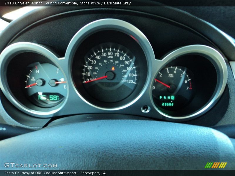 Stone White / Dark Slate Gray 2010 Chrysler Sebring Touring Convertible