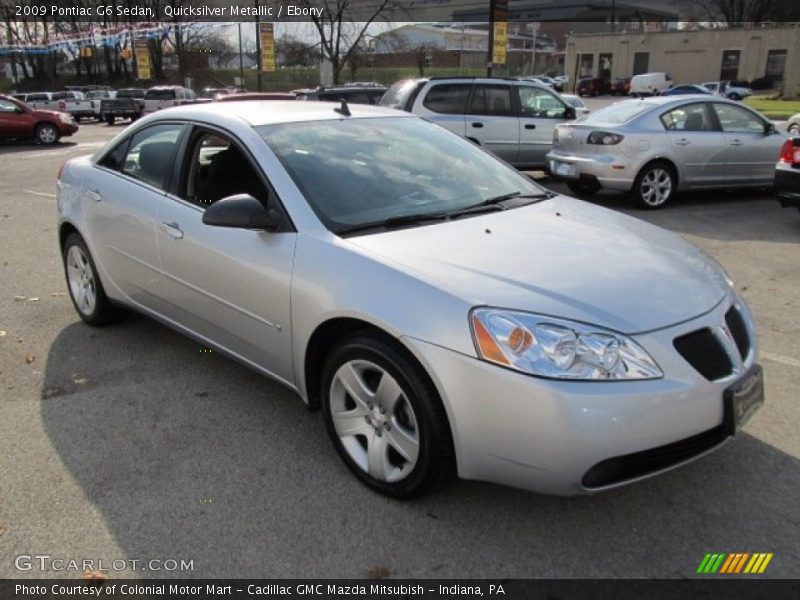 Quicksilver Metallic / Ebony 2009 Pontiac G6 Sedan