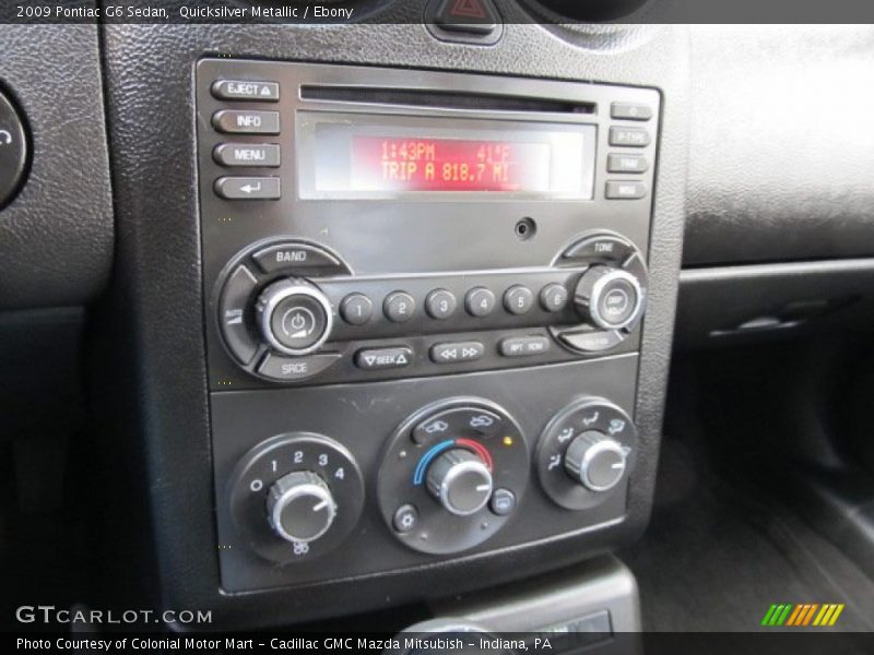Quicksilver Metallic / Ebony 2009 Pontiac G6 Sedan
