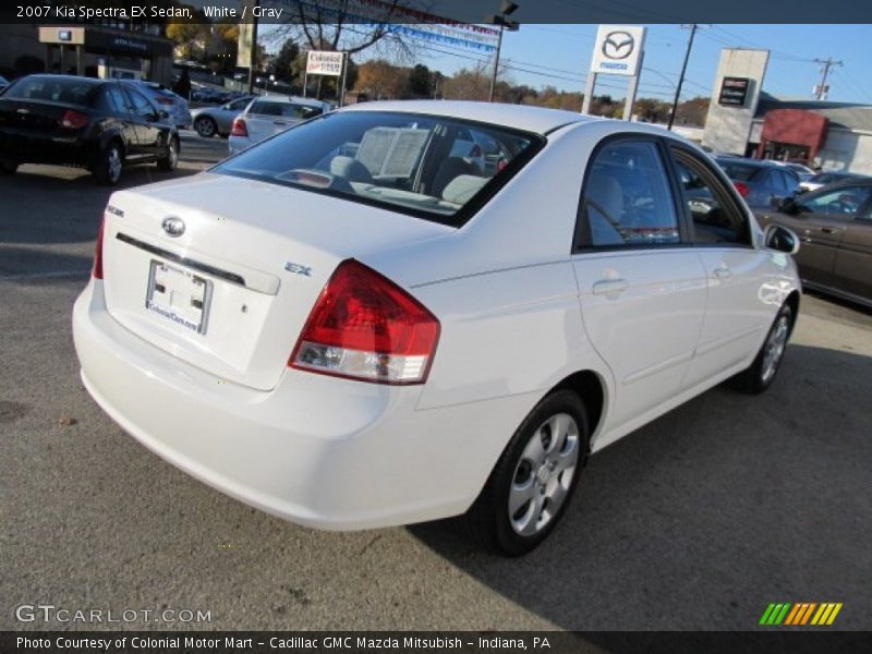 White / Gray 2007 Kia Spectra EX Sedan