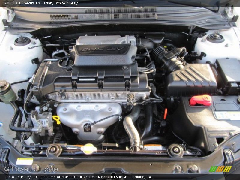 White / Gray 2007 Kia Spectra EX Sedan