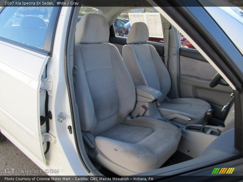White / Gray 2007 Kia Spectra EX Sedan