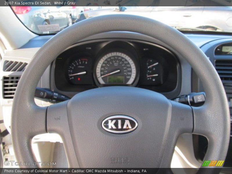 White / Gray 2007 Kia Spectra EX Sedan