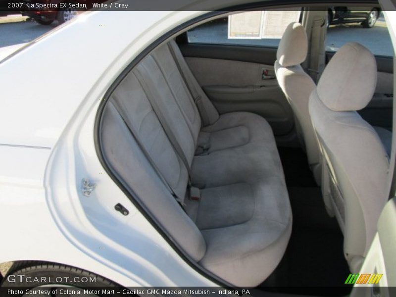 White / Gray 2007 Kia Spectra EX Sedan