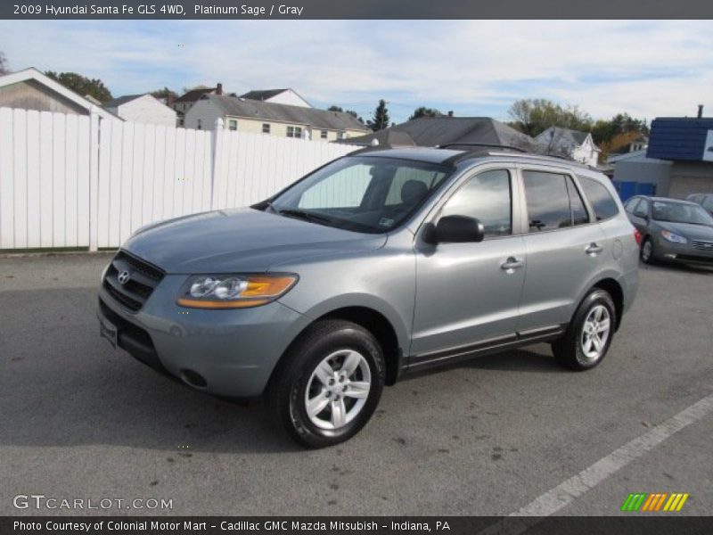 Platinum Sage / Gray 2009 Hyundai Santa Fe GLS 4WD