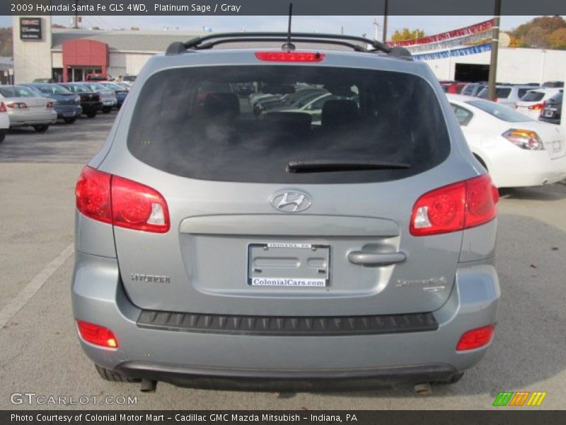 Platinum Sage / Gray 2009 Hyundai Santa Fe GLS 4WD