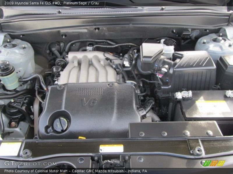 Platinum Sage / Gray 2009 Hyundai Santa Fe GLS 4WD