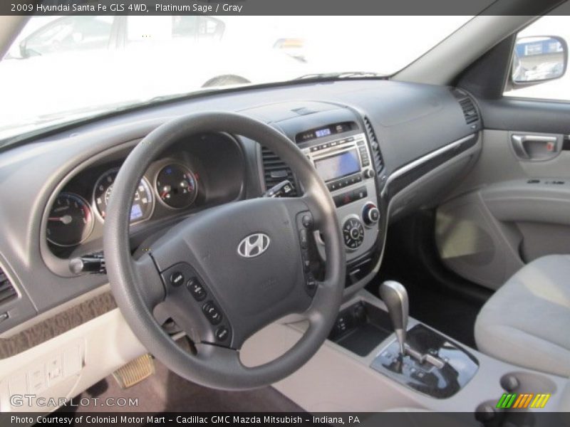 Platinum Sage / Gray 2009 Hyundai Santa Fe GLS 4WD