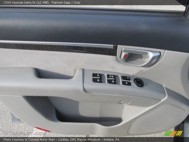 Platinum Sage / Gray 2009 Hyundai Santa Fe GLS 4WD