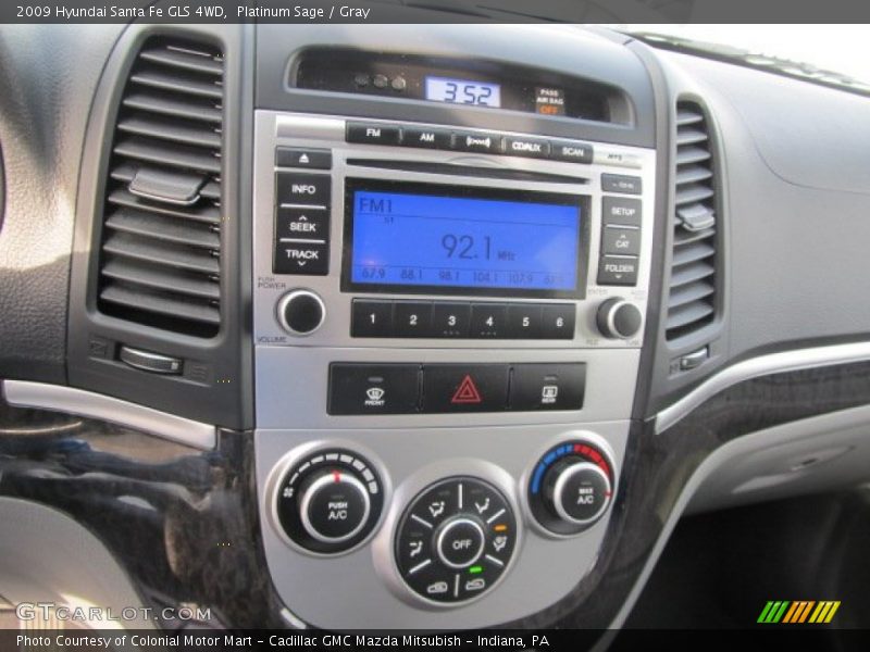 Platinum Sage / Gray 2009 Hyundai Santa Fe GLS 4WD
