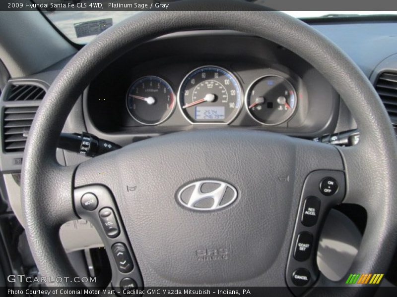 Platinum Sage / Gray 2009 Hyundai Santa Fe GLS 4WD