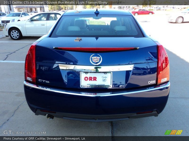 Opulent Blue Metallic / Light Titanium/Ebony 2012 Cadillac CTS 3.0 Sedan