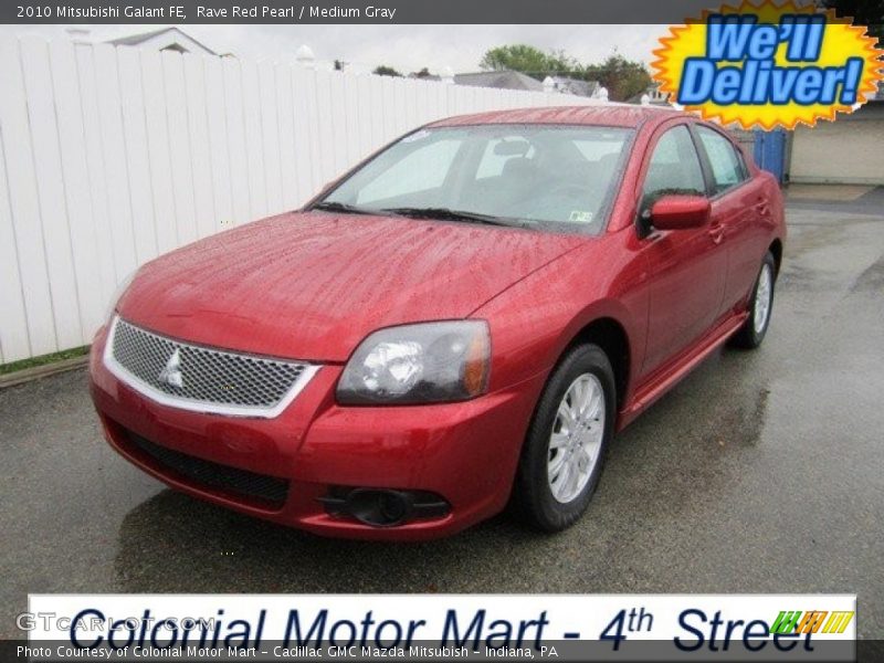 Rave Red Pearl / Medium Gray 2010 Mitsubishi Galant FE