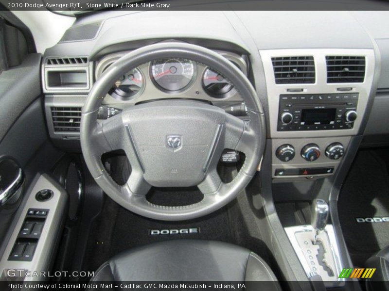 Stone White / Dark Slate Gray 2010 Dodge Avenger R/T