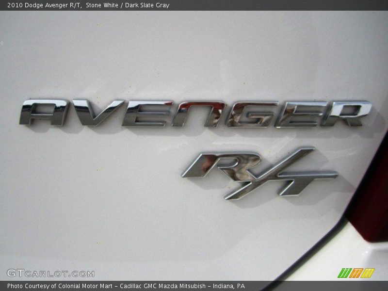 Stone White / Dark Slate Gray 2010 Dodge Avenger R/T