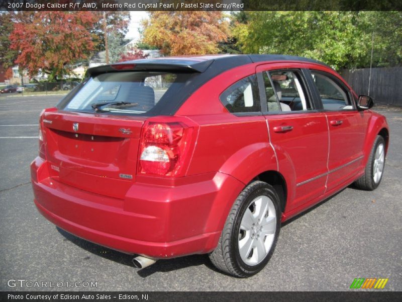 Inferno Red Crystal Pearl / Pastel Slate Gray/Red 2007 Dodge Caliber R/T AWD
