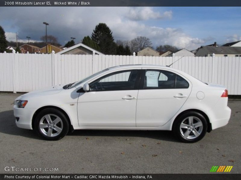Wicked White / Black 2008 Mitsubishi Lancer ES
