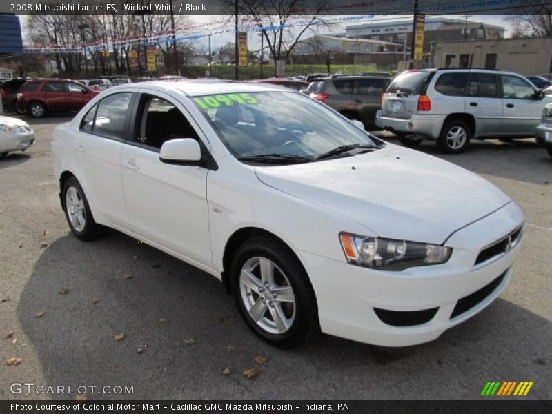 Wicked White / Black 2008 Mitsubishi Lancer ES