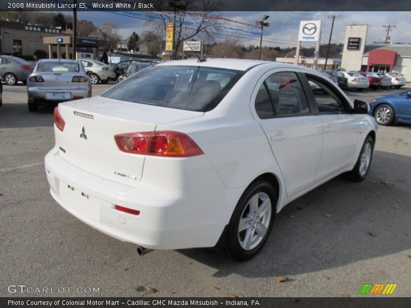 Wicked White / Black 2008 Mitsubishi Lancer ES