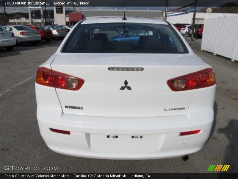 Wicked White / Black 2008 Mitsubishi Lancer ES