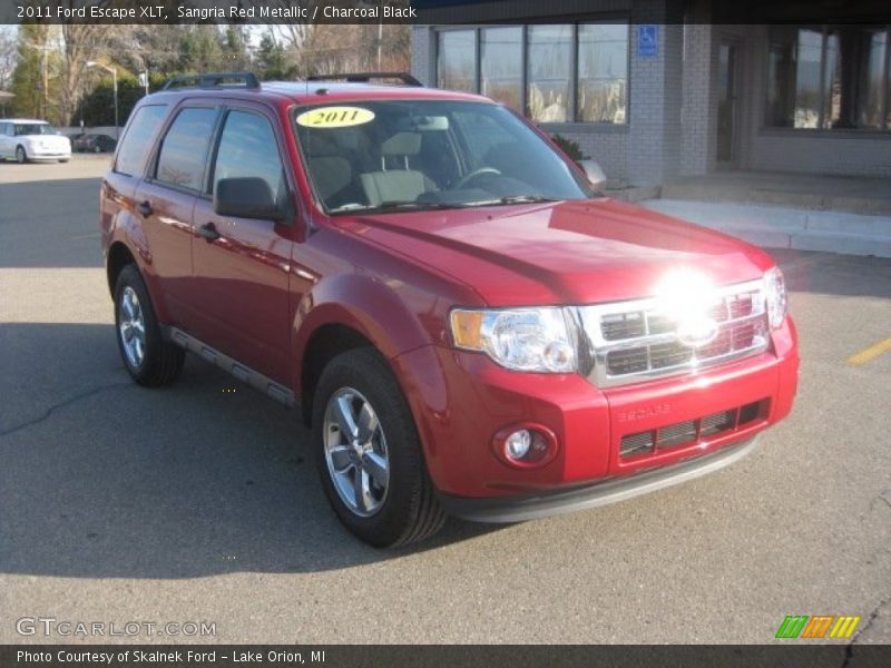 Sangria Red Metallic / Charcoal Black 2011 Ford Escape XLT