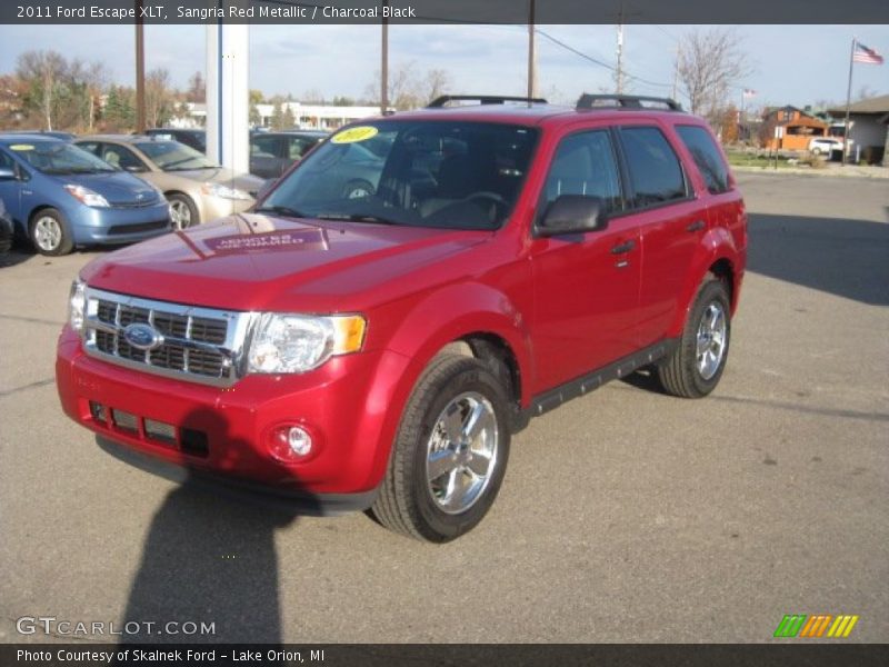 Sangria Red Metallic / Charcoal Black 2011 Ford Escape XLT