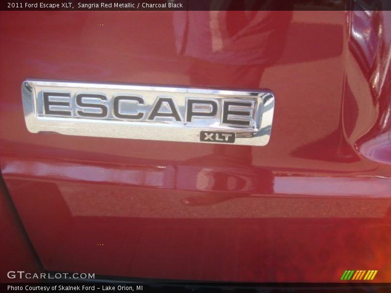 Sangria Red Metallic / Charcoal Black 2011 Ford Escape XLT