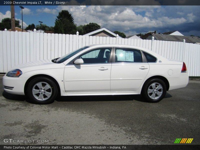 White / Ebony 2009 Chevrolet Impala LT