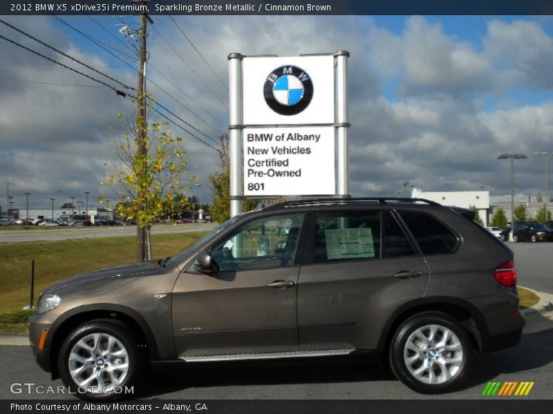 Sparkling Bronze Metallic / Cinnamon Brown 2012 BMW X5 xDrive35i Premium