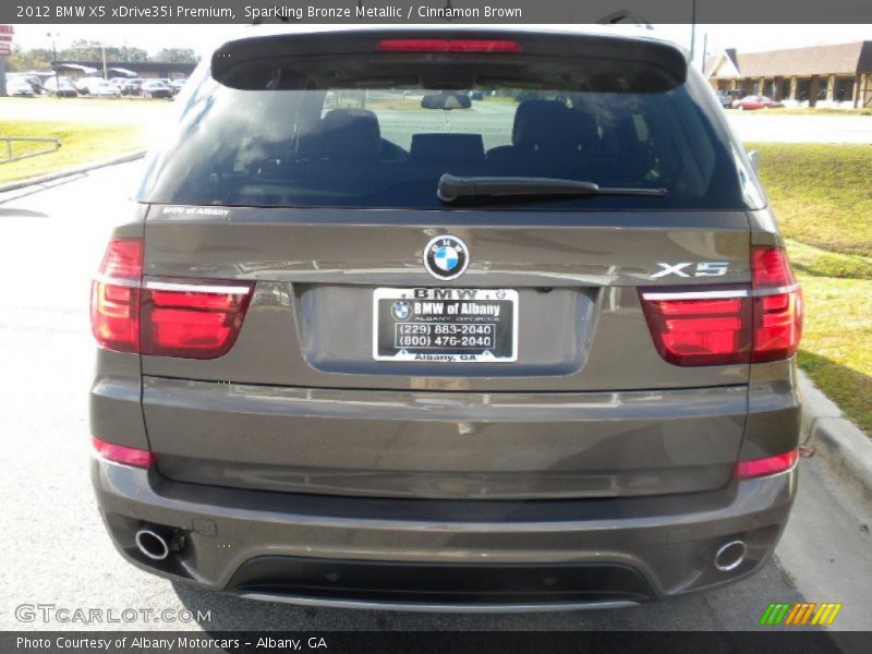 Sparkling Bronze Metallic / Cinnamon Brown 2012 BMW X5 xDrive35i Premium