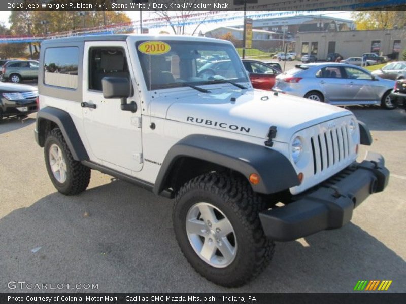 Stone White / Dark Khaki/Medium Khaki 2010 Jeep Wrangler Rubicon 4x4