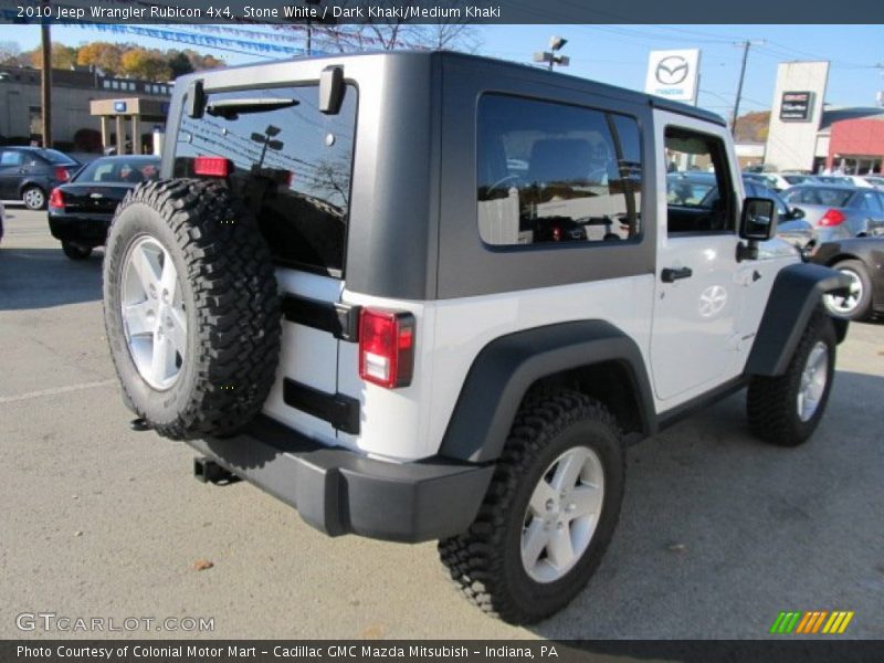Stone White / Dark Khaki/Medium Khaki 2010 Jeep Wrangler Rubicon 4x4